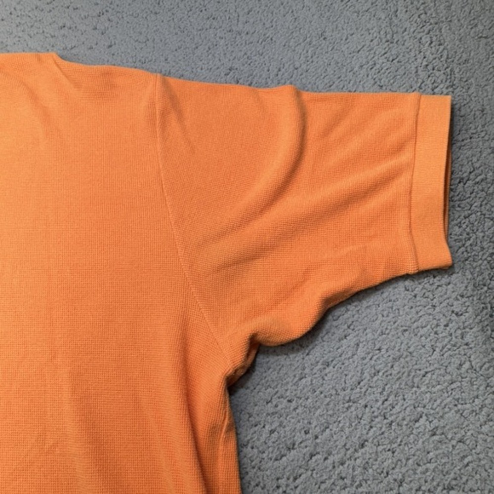 Ralph Lauren Polo Shirt XXL Orange Pocket Sport Cuffed Tipped Collar USA Flag - Picture 11 of 12